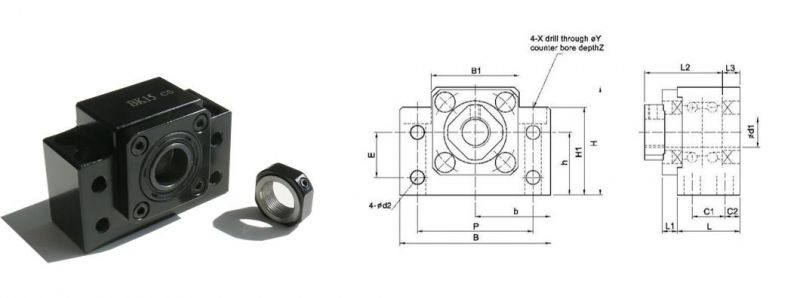 Zcf Bk Bf12 C7 C5 Ball Screw Bearing Housing