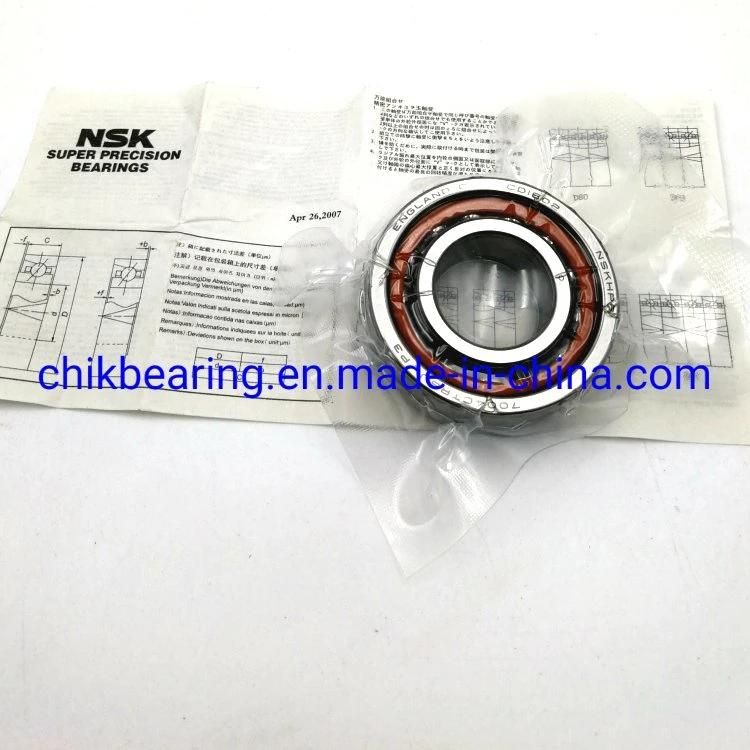 NSK Ball Bearing 7000c 7001c 7002c 7003c 7004c 7005c Angular Contact Ball Bearing for Motor separator Front Wheel Pump Shaft and Machinery Tool Parts