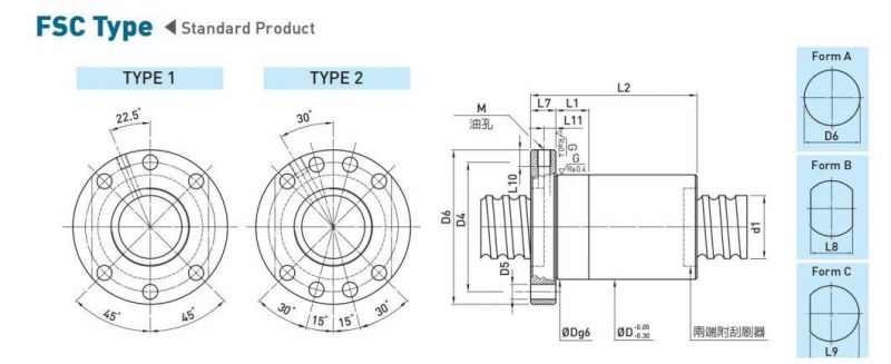 Fsc High Quality Rolled Precision Ball Screw for CNC Machines