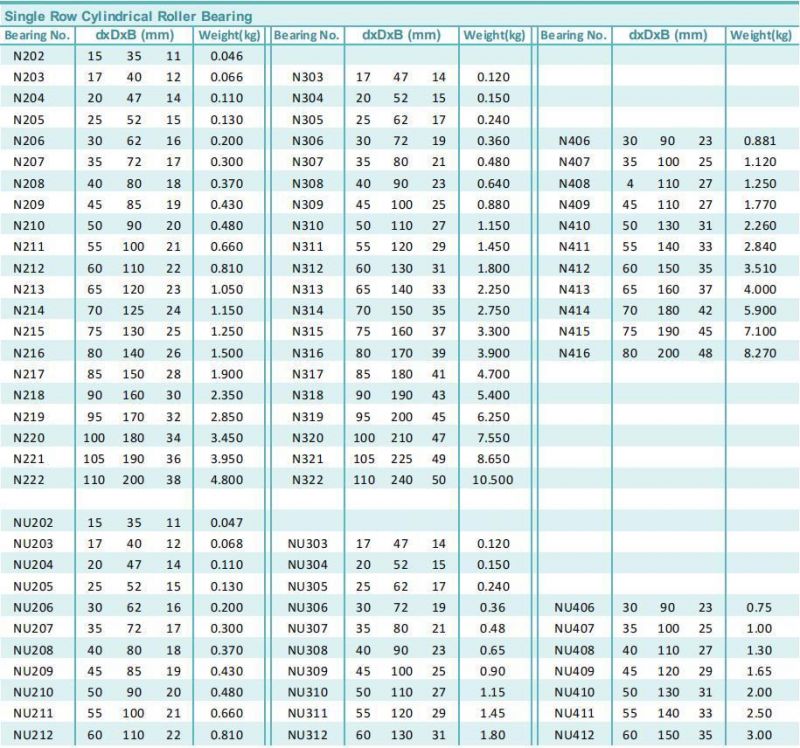 GIL Stainless Steel NU/NJ/NUP/N/NF Cylindrical Roller Bearings