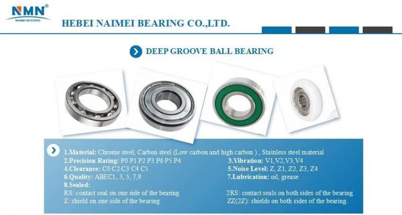 Beverage Factory Motorcycle 6301 2RS 6302 High Temperature Deep Groove Ball Bearing