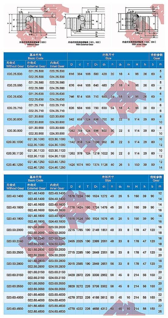 China Top Supplier Zys Over-Size Slewing Bearing 020.60.3550