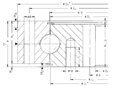 Internal Gear Single Row Ball Slewing Bearings 062.40.1700.008.29.1503