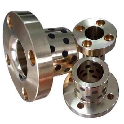 Flange Bronze Bushing with Graphite Custom Made Bearing Bush