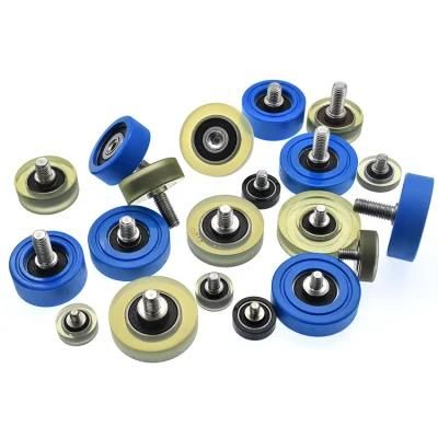 UMBH3-12 Silicon Rubber / Urethane Molded Bearings - Flat, with Threaded Shaft