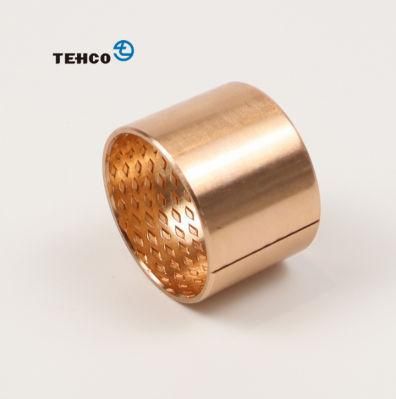 Manufacturer Customize Sleeve Copper Alloy Bushing Made of CuSn8P With Diamond Oil Socket for Agriculture and Forest Machine.