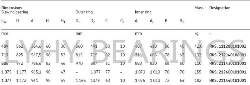 Replaced Ring Bearing for Slewing Ring Bearing Rks. 111280101002