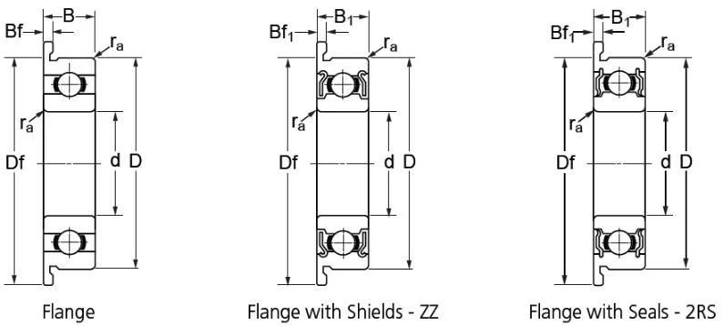 F626 6x19x6mm ABEC 1 Miniature Flanged Ball Bearing