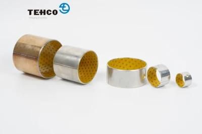 TCB201 Boundary Lubricating Multi Layer Bear Bushing Made of Steel Base and Yellow POM DIN1494 Standard for Hydraulic Machine.