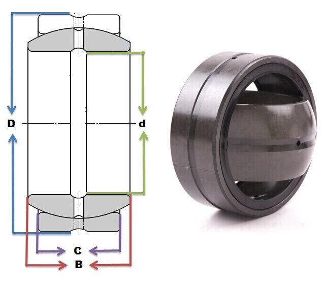 Factory Wholesale Clevis Rod End Bearing for Hydraulic Cylinder Ge20es Ge30es Ge40es Ge50es Ge60es for Motorcycle Parts Auto Parts