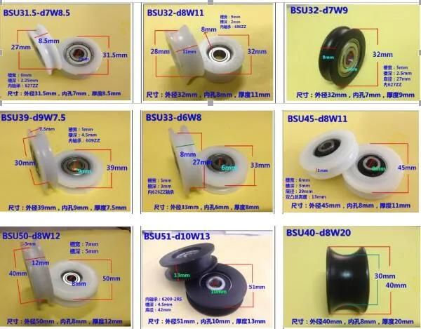 Window and Door Roller Bearing Plastic Pulley Bearing 30*8*22mm