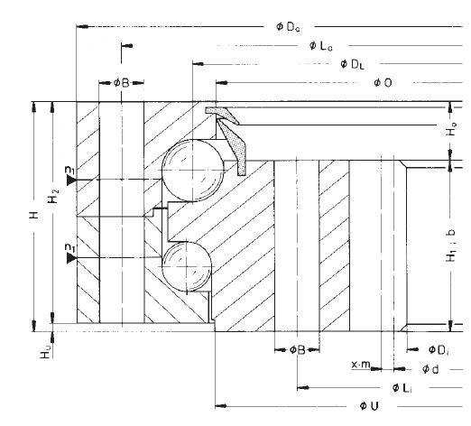 Steel Spacer Separator Slewing Ring Bearing 012.50.2559 Ball Turntable Bearing 012.50.3520