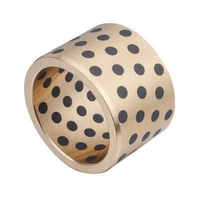 Tehco Factory Supply Solid Custom Oilless Inlaid Graphite Bronze Bushing