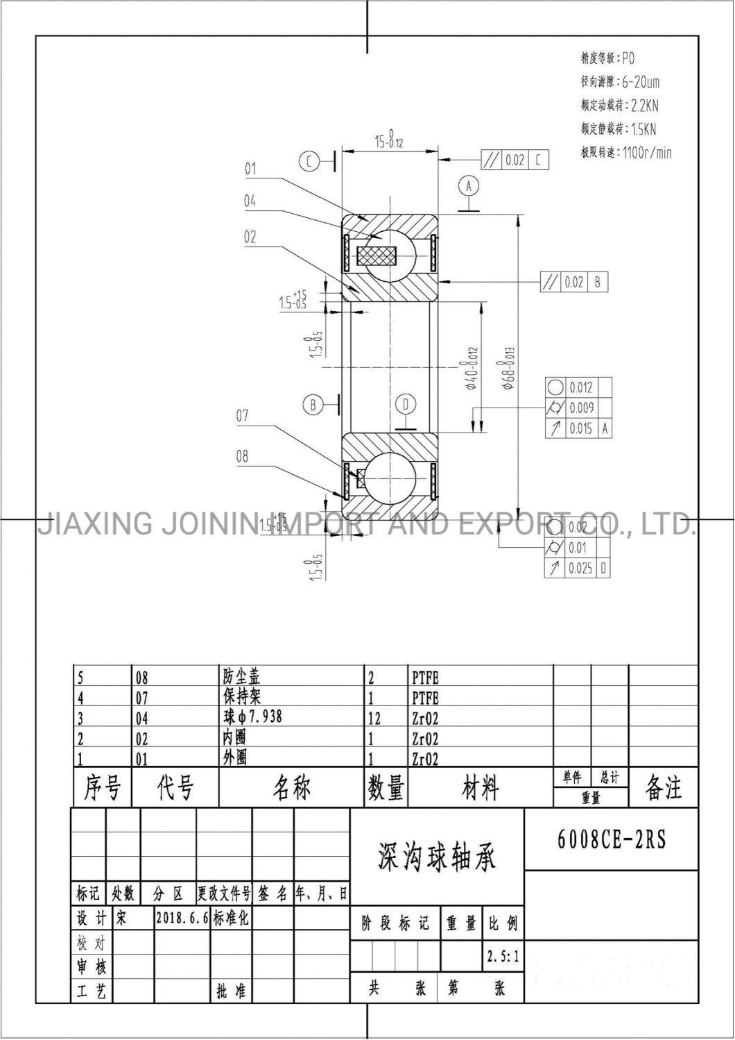 Ceramic Bearing 6008ce-2RS