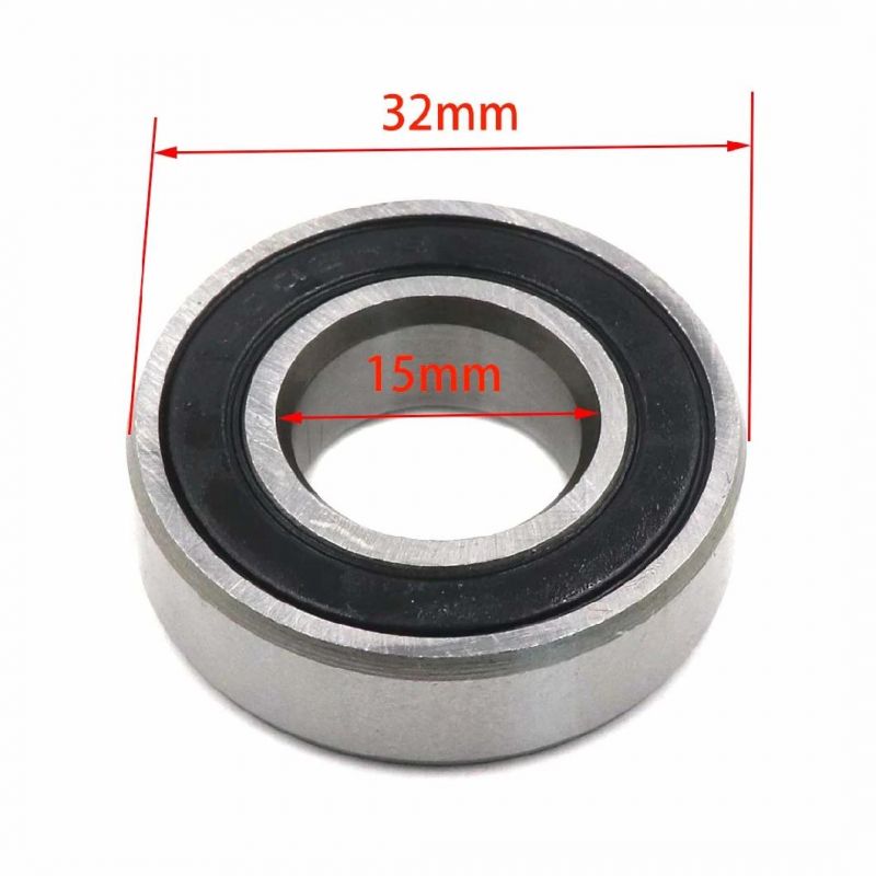 15 X 32 X 9mm 6002RS Deep Groove Ball Bearing Double Black Rubber Sealed