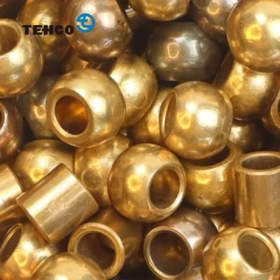 Tehco Sintered Brass Oil Graphite Bronze Flange Bushing Sinterized Bronce Bush For Electrical Moto