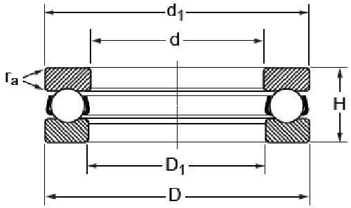 51308 Super-Accurate Raceway Low Noise Strong Thrust Ball Bearing