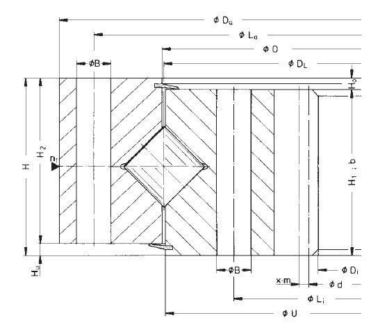 OEM Slewing Bearing 162.25.0764.890.11.1503 Internal Gear Swing Bearing