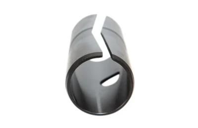 Spring steel bushing with zigzag split in stock