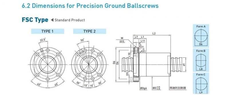 Fsc High Quality Rolled Precision Ball Screw for CNC Machines