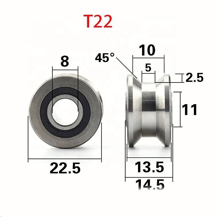 Windows Blinds Pulley U Groove Track Bearings