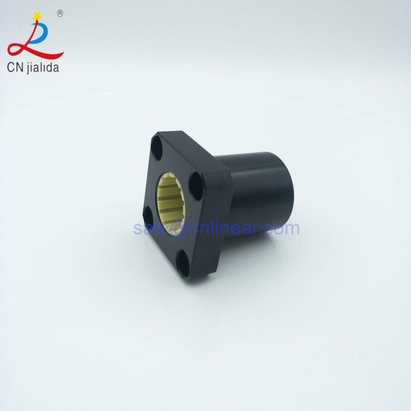 3D Printer Polymer Bushing Closed Anodized Aluminum Adapter Square Flange Plastic Linear Bearing (FJUM-02-10-12-16-20-25-30-40-50)