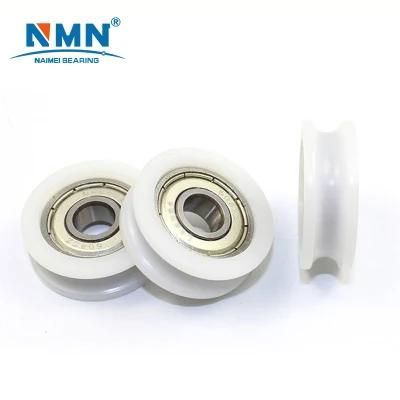 8X30X10 mm Nylon Plastic Roller U Groove Guide Pulley Bearing with 608 Bearing for Sliding Door