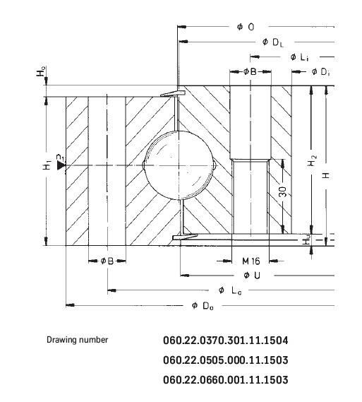 Ball Bearing Ungeared Bearing 060.22.0505.000.11.1503 Slewing Ring Bearing Without Gear Teeth Bearing Turntable Bearing Rotary Bearing