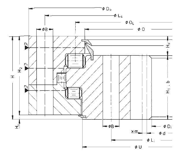 Big Slewing Ring Bearing 192.50.6300 Large Turntable Bearing 192.50.6735 Geared Swing Bearing