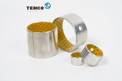 PAP20 Oilless Self-lubricating Bushing DIN1494 Standard Composed of POM and Steel with Oil Dents for Steel Metallurgical Machine