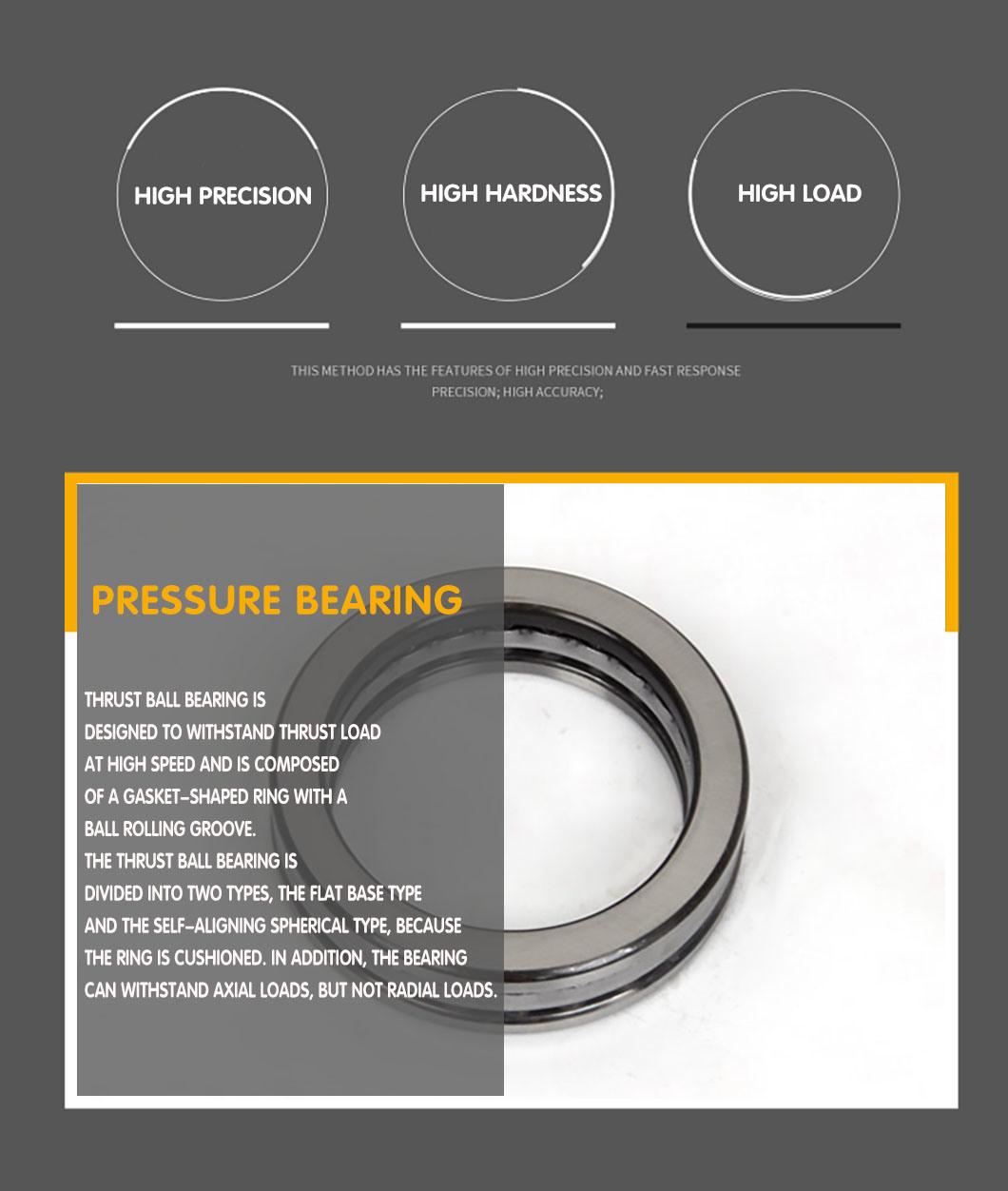 China 51100 51101 51102 51103 51104 51105 51106 Pressure Plane Split Thrust Roller Bearing Thrust Ball Bearing