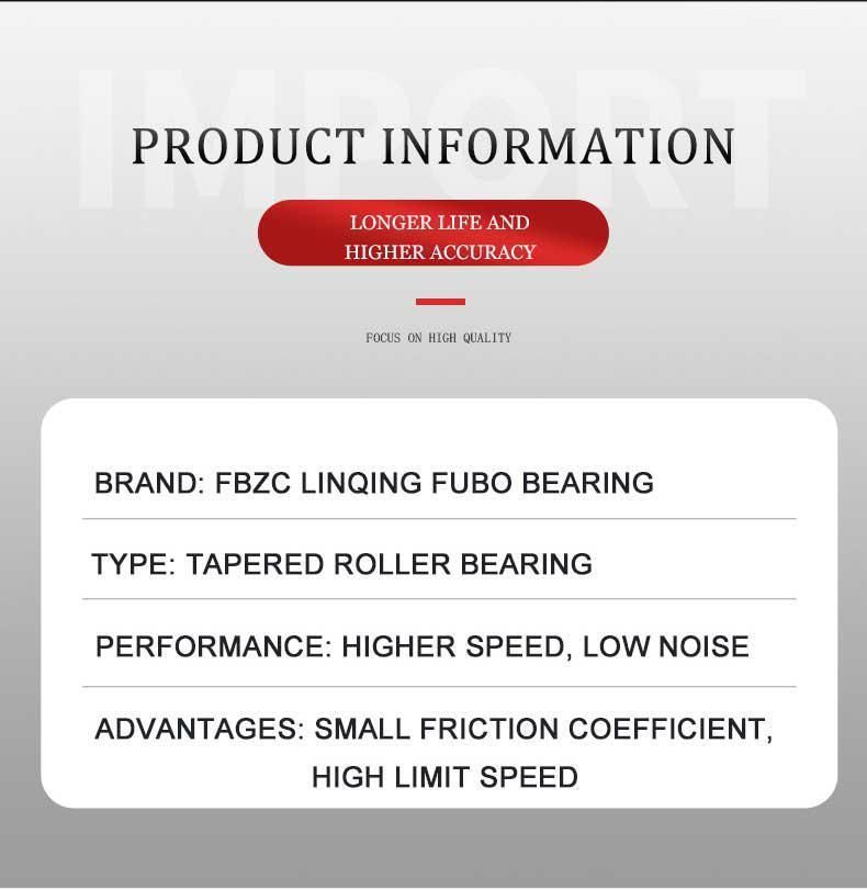 China Wholesale Factory Price Wheel Tapered Roller Bearing Size Chart 32211 Taper Roller Bearing