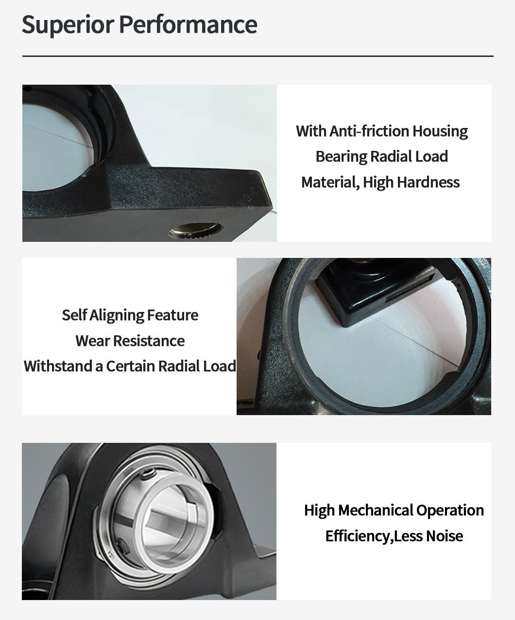 Customized Plastic/Stainless Steel High Speed Insert Bearings Agricultural Machinery Bearing 209