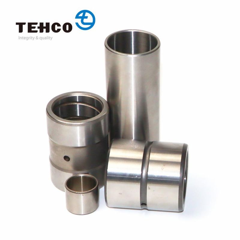 Factory Supplier High Quality GCr15 Carbon Steel Bushing with Cross Oil Grooves and Heat Treatment for Excavator Machine.