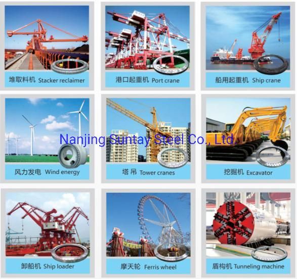 High Accuracy Steel Crossed Roller Slewing Bearing with Pinion for Heavy Equipments