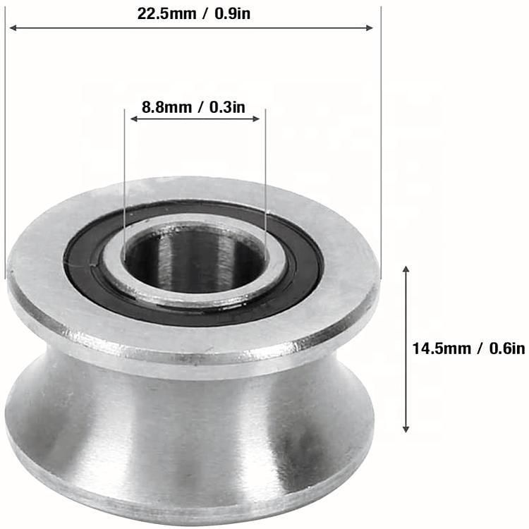 Windows Blinds Pulley U Groove Track Bearings