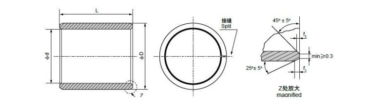 Fb092 Bronze Wrapped Plain Bearing Bush Bronze Bushing Oilless Bearing