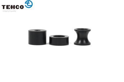 Custom CNC Nylon Bearing Sleeve / Bush Abs Plastic Bushing With Flange