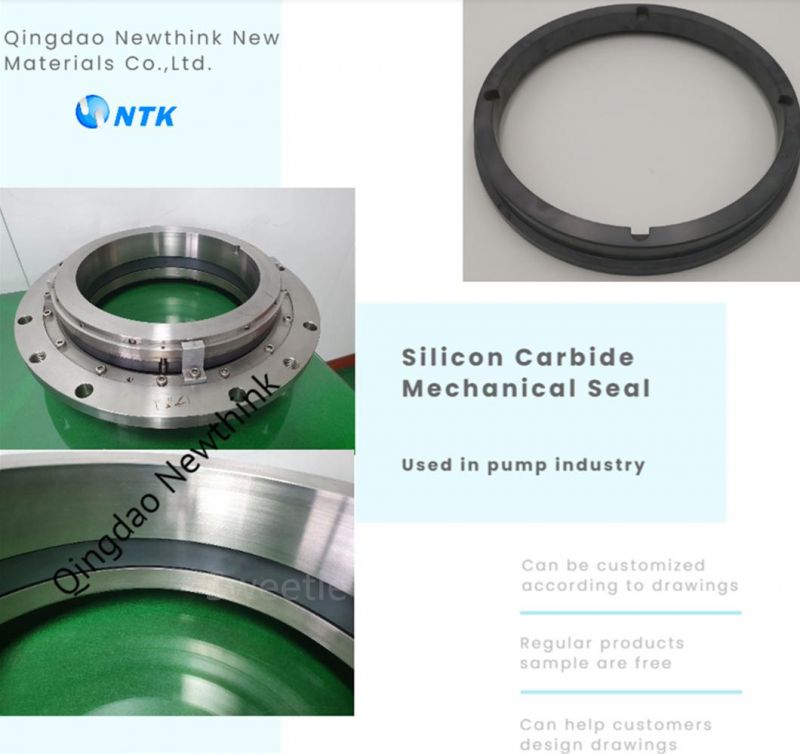 Free Sample Wholesale Price Ceramic Ssic Ring Silicon Carbide Seal for Mechanical Seal Industry