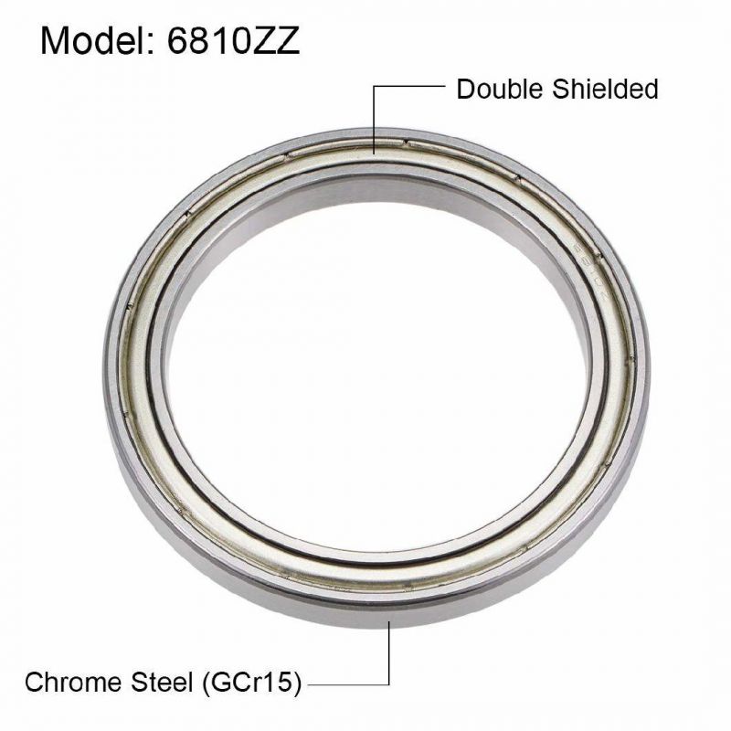 6810zz Deep Groove Ball Bearing 50mm Inner Dia 65mm Od 7mm Bore Double Shielded Chrome Steel Z2