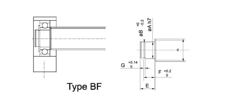 Zcf Bk Bf12 C7 C5 Ball Screw Bearing Housing