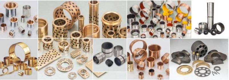 CNC Machining Copper Alloy Casting Brass Bushing Guide Ejector Self-lubricating Oilless Graphite Bushings for Ship Machine.