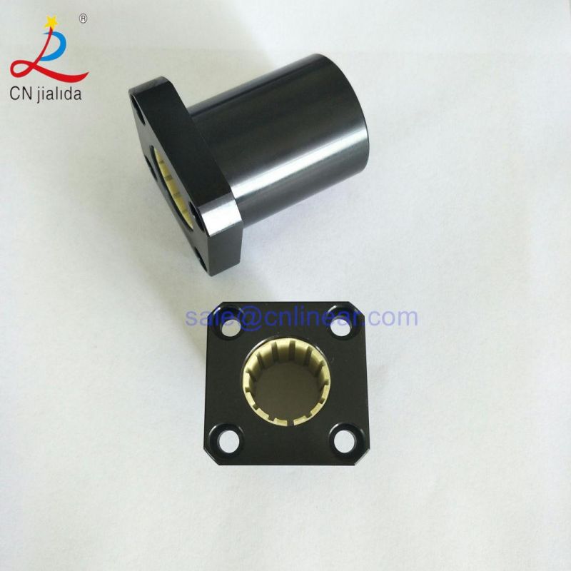 3D Printer Polymer Bushing Closed Anodized Aluminum Adapter Square Flange Plastic Linear Bearing (FJUM-02-10-12-16-20-25-30-40-50)