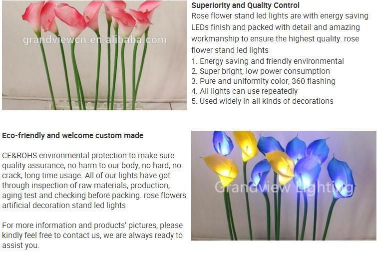 24V Modern Design Outdoor Waterproof LED Calla Light for Holiday Decoration