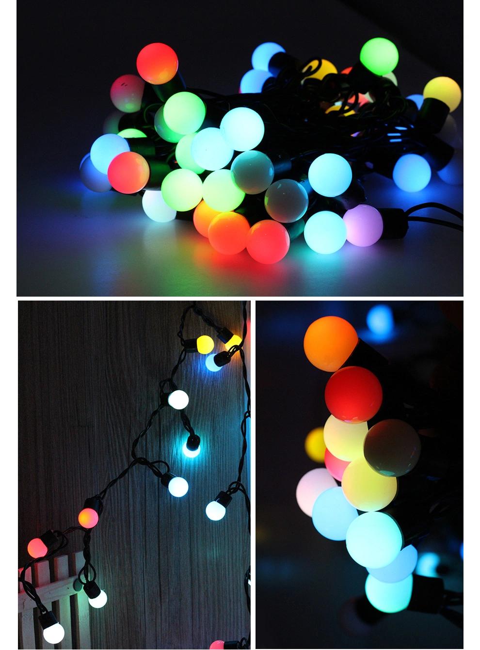 IP44 Round Ball Colored Changing LED Fairy String Lights