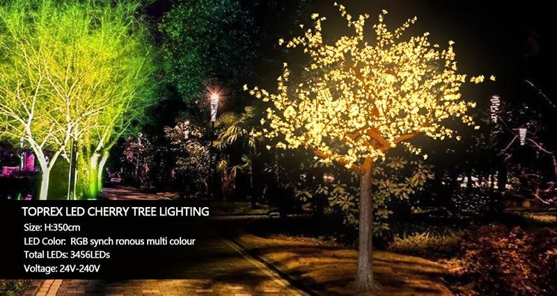 Wholesale Promotion LED Outdoor Christmas Lights Customizable Wedding Artificial White Tree