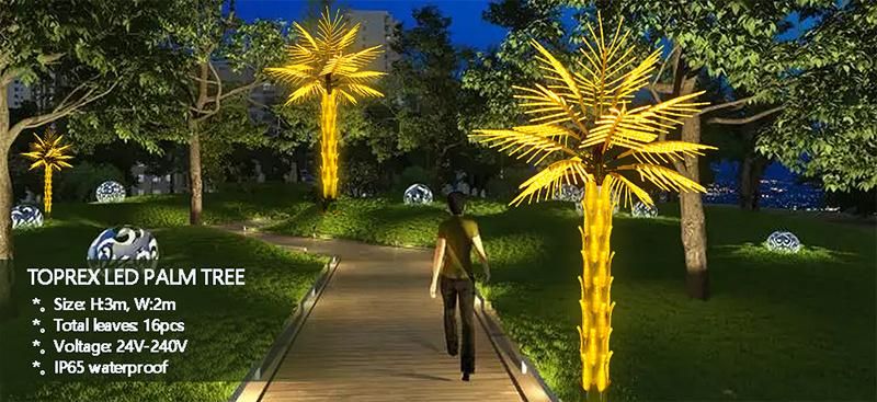 Decoration Lights Quality Artificial Outdoor Metal Palm Trees for Events