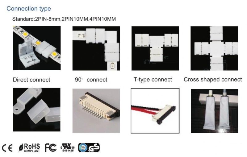 4mm Width Narrow Slim SMD2216 DC24V 2700-7000K 9.6W/M LED Flexible Tape Strip