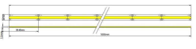 High Density No LED DOT Fob LED Strip 24V 378 LED/ Flexible COB LED Strip Light