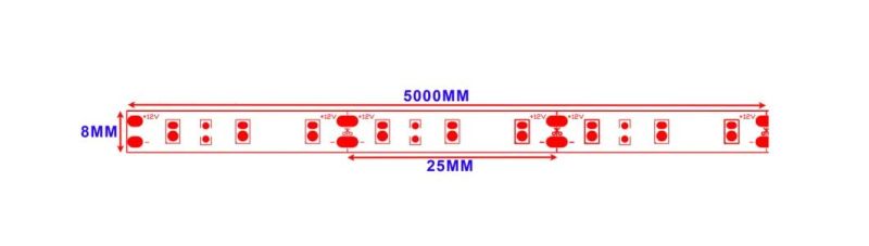 IP20/IP65/IP67/IP68 SMD2835 LED Flexible Strip for Indoor Outdoor Light